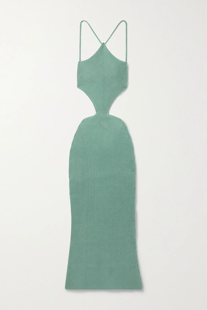 + Net Sustain Ariel Open-back Organic Cotton Maxi Dress - Jade