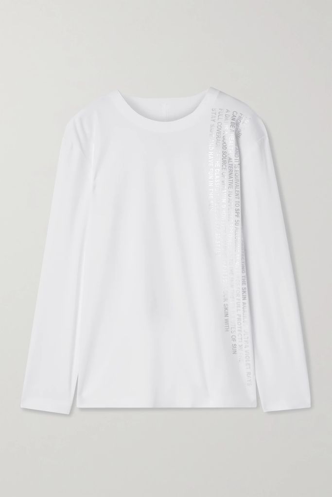 Printed Jersey Top - White