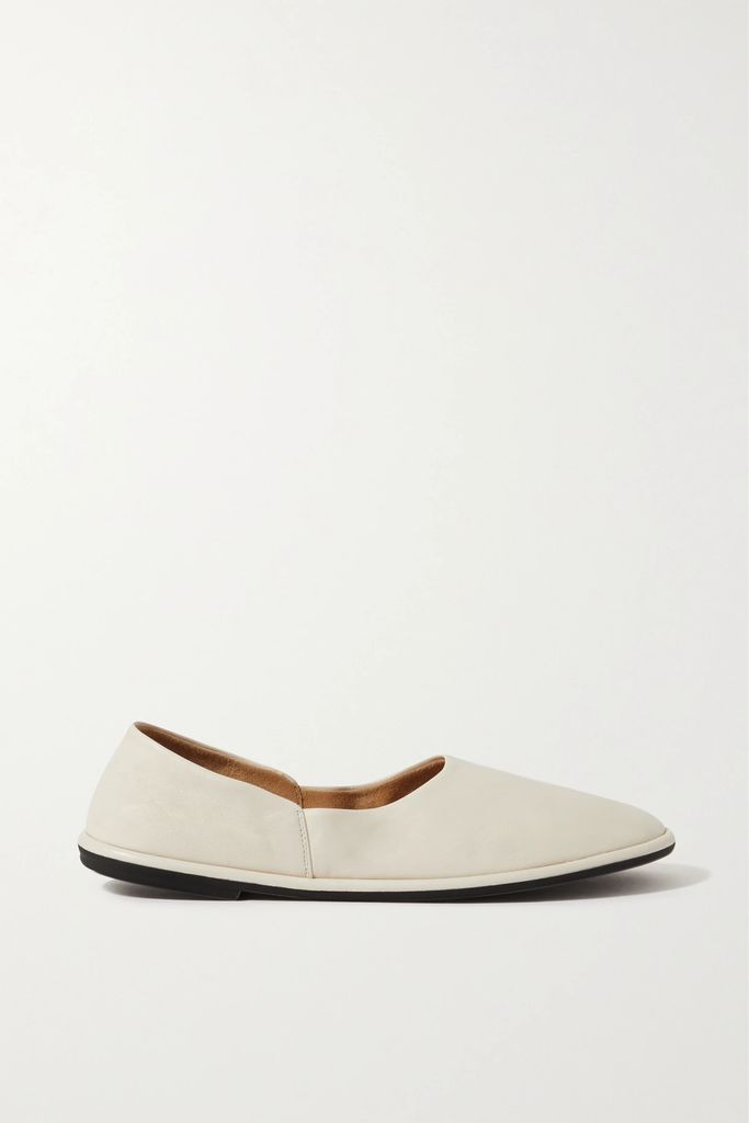 Canal Leather Ballet Flats - Off-white