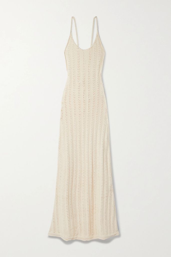 + Net Sustain Cindy Crocheted Organic Cotton Maxi Dress - Cream