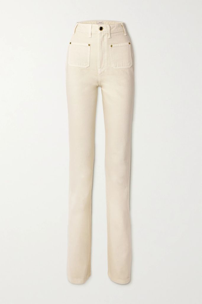 Isabella High-rise Straight-leg Jeans - Ivory