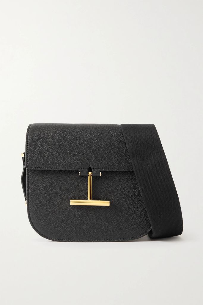 Tara Mini Textured-leather Shoulder Bag - Black