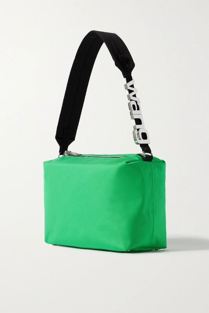 Heiress Canvas Shoulder Bag - Bright green
