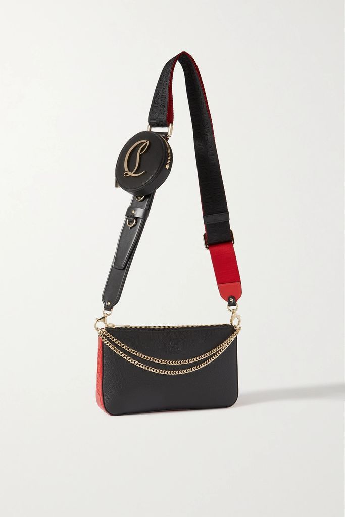 Loubila Chain-embellished Leather Shoulder Bag - Black