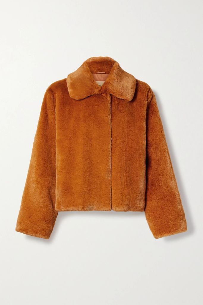 Marcella Faux Fur Jacket - Orange