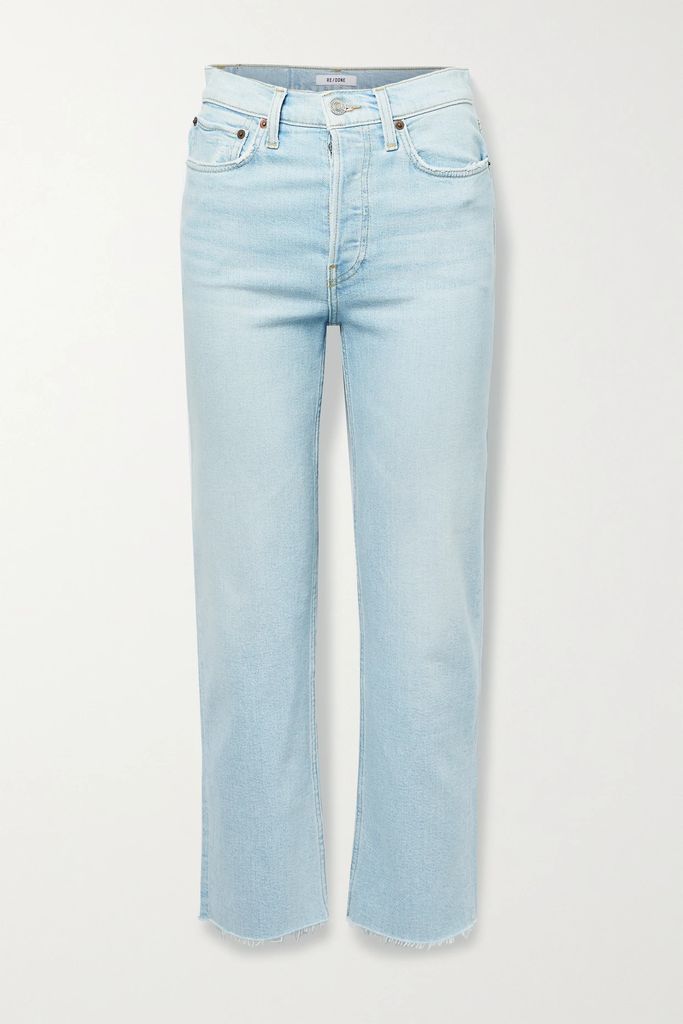 + Net Sustain 70s Stove Pipe Comfort Stretch High-rise Straight-leg Jeans - Light denim