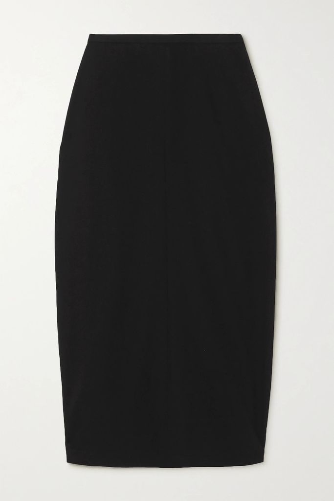 Matias Woven Midi Skirt - Black