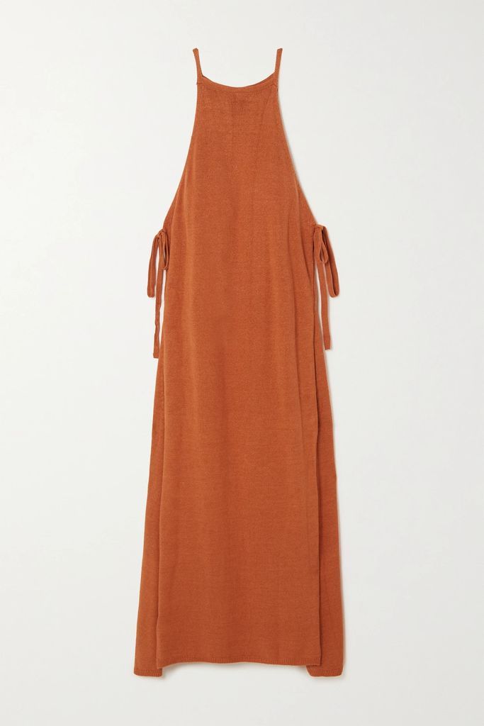 Remi Convertible Linen-blend Maxi Dress - Orange