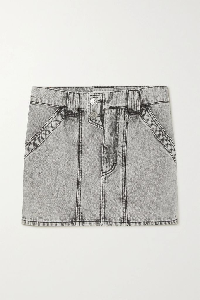 Vicson Denim Mini Skirt - Light gray