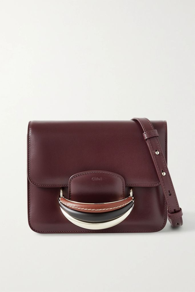Kattie Leather Shoulder Bag - Burgundy