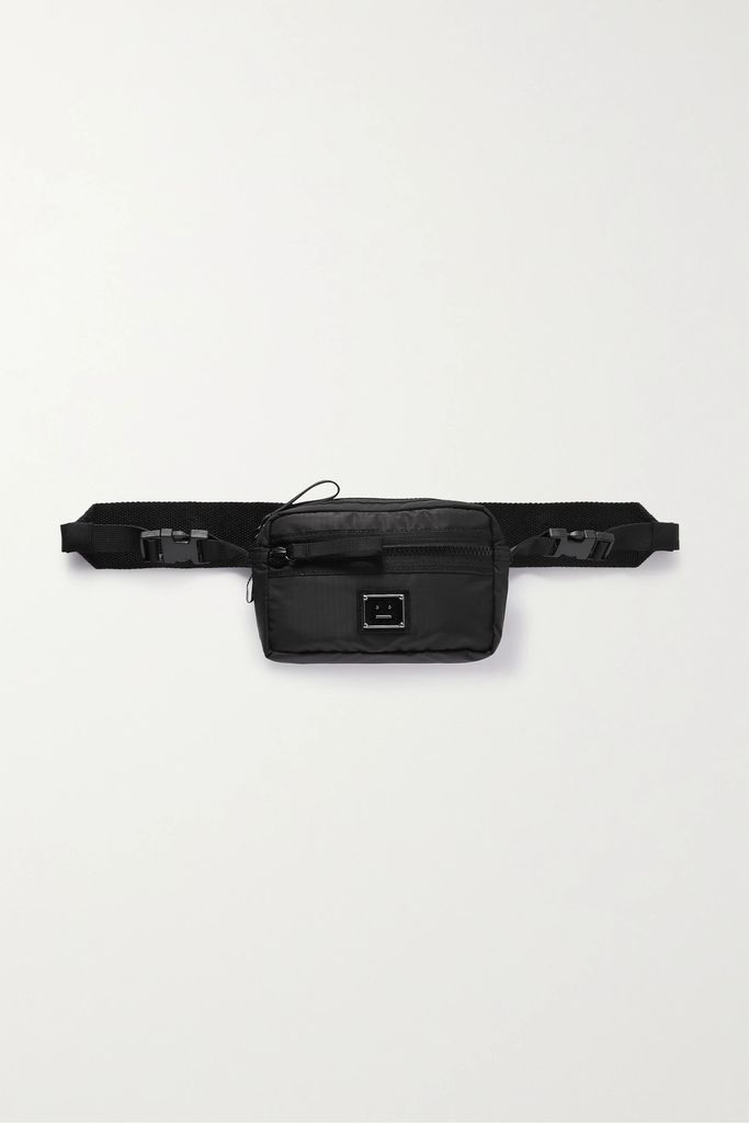 Akila Mini Appliquéd Recycled Shell Camera Bag - Black