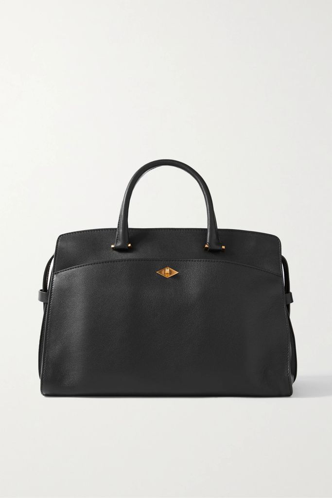 Private Eye Leather Tote - Black