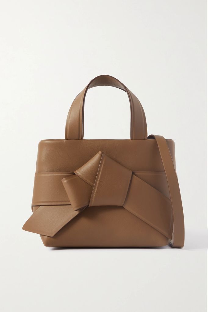 Micro Knotted Leather Tote - Brown