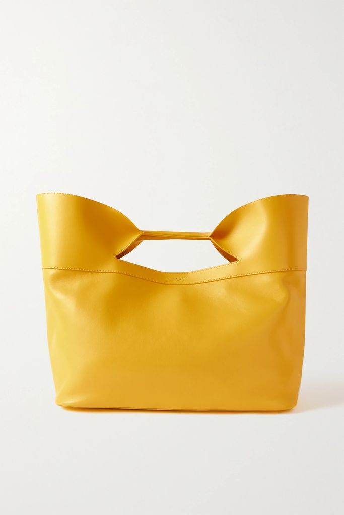 The Bow Leather Tote - Yellow
