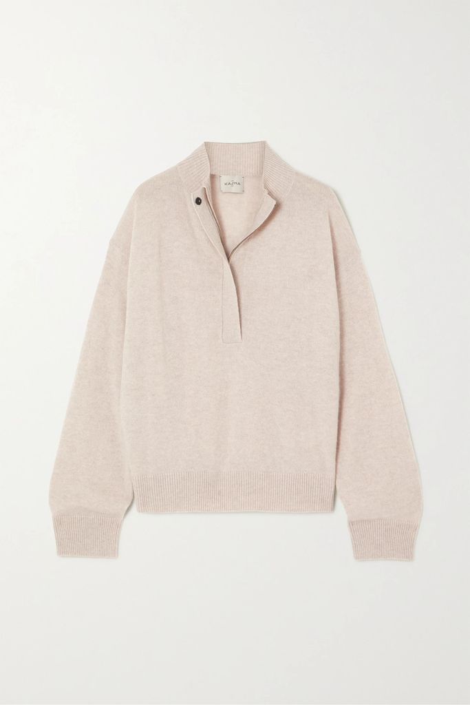 + Net Sustain Croatia Organic Cashmere Half-zip Sweater - Beige