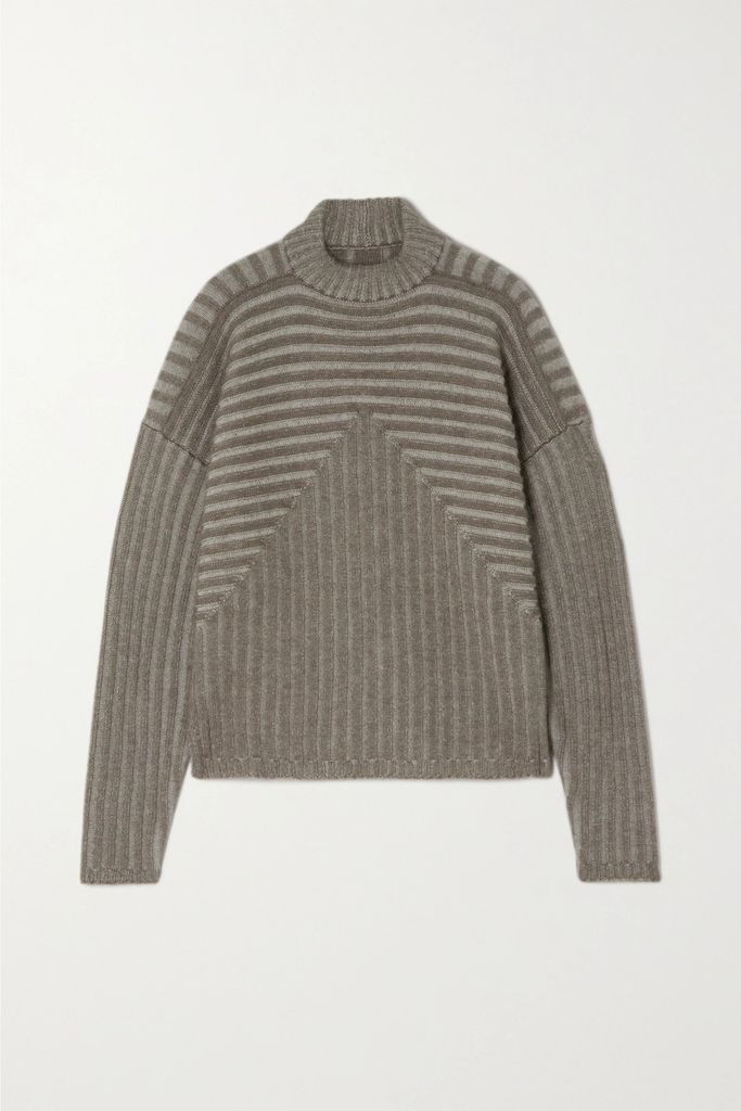 Maglia Ribbed Wool-blend Sweater - Light brown