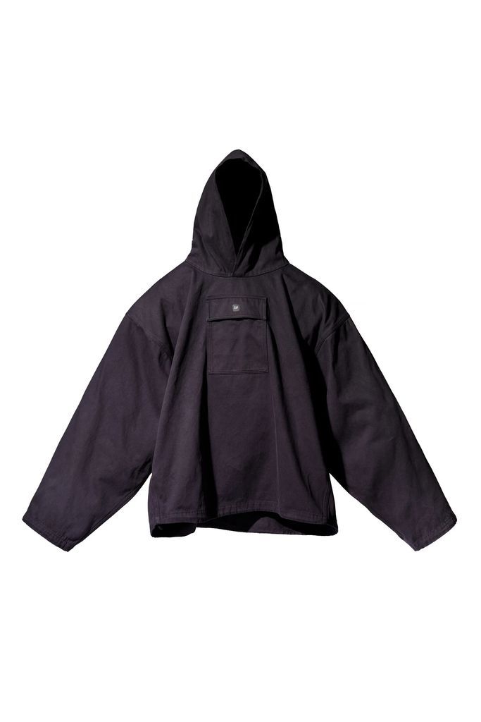Hooded Coated-cotton Jacket - Black