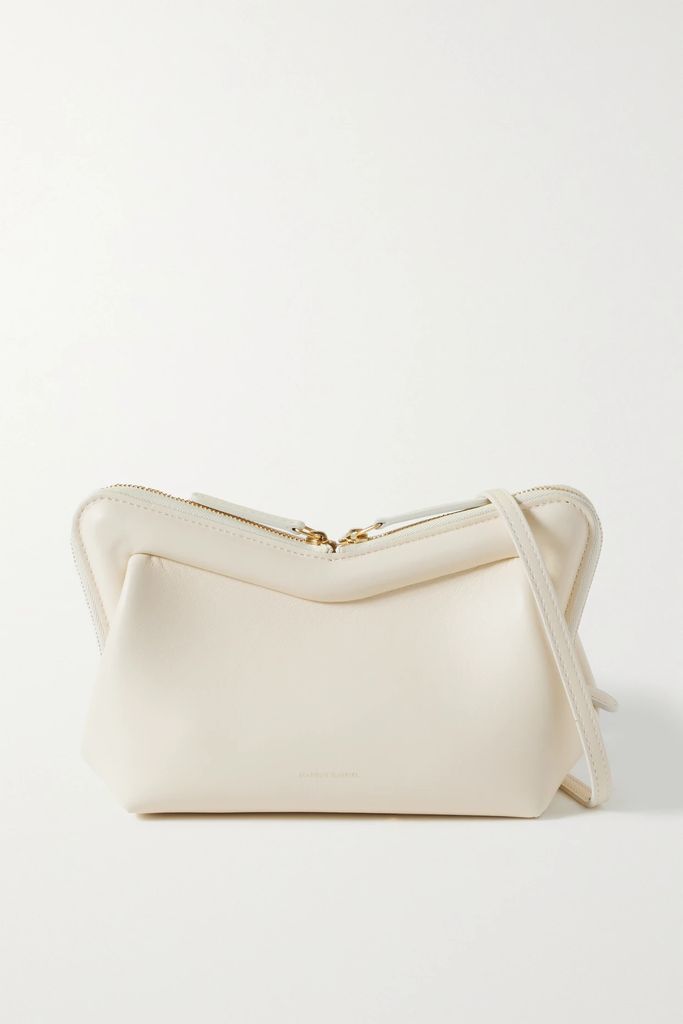 M Frame Mini Leather Shoulder Bag - Cream