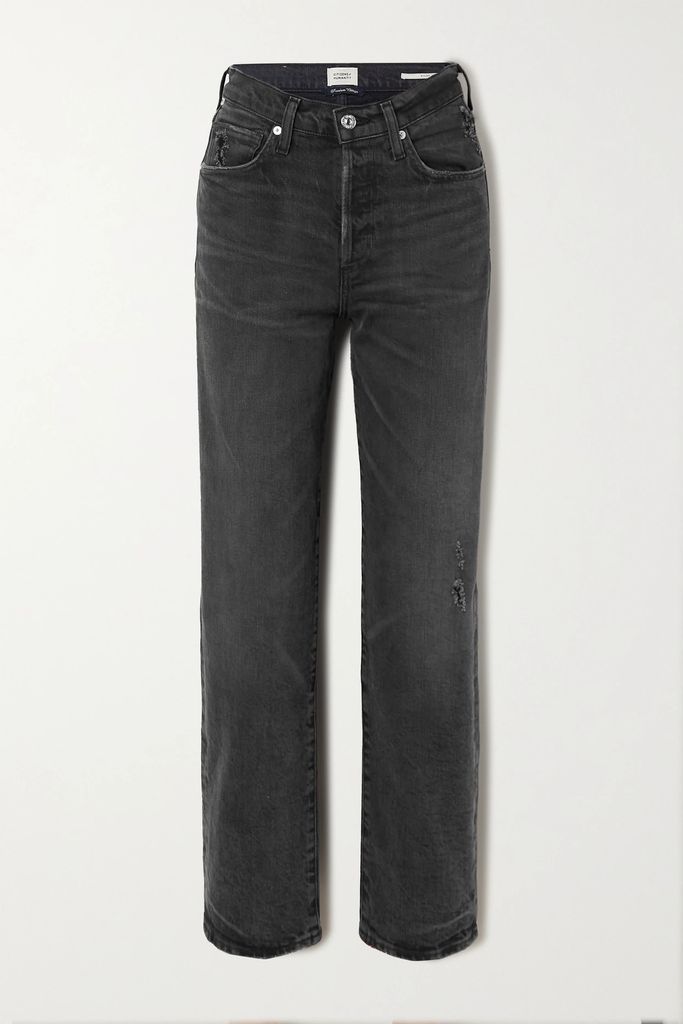 Dylan High-rise Tapered Jeans - Black