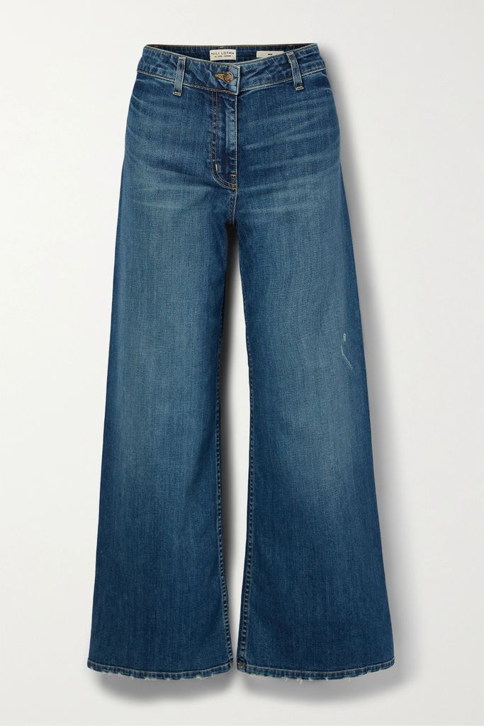 Megan High-rise Wide-leg Jeans - Mid denim