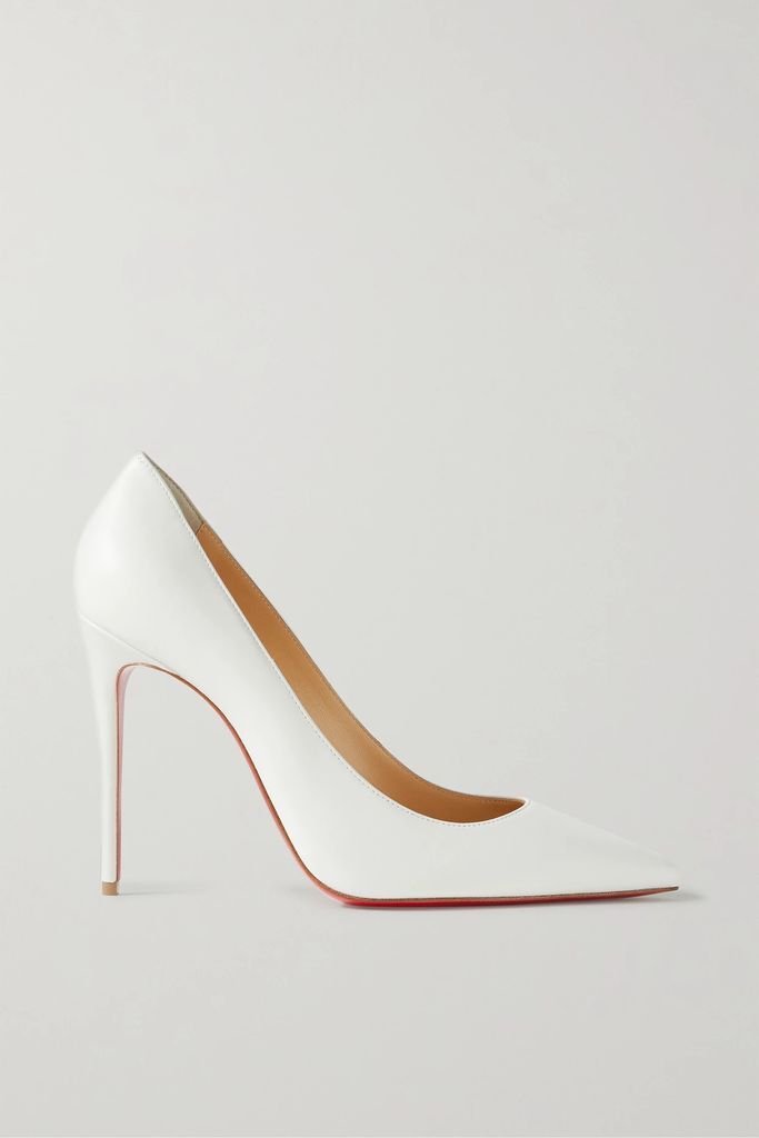 Kate 100 Leather Pumps - White