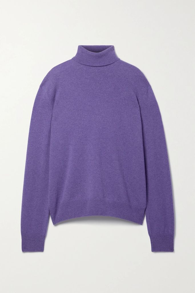 Ciba Cashmere Turtleneck Sweater - Purple