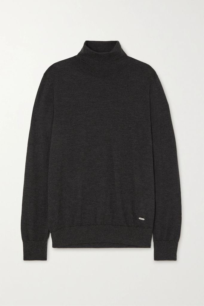Cashmere And Silk-blend Turtleneck Sweater - Black