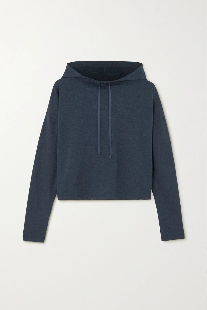 Reset Stretch Recycled-jersey Hoodie - Navy