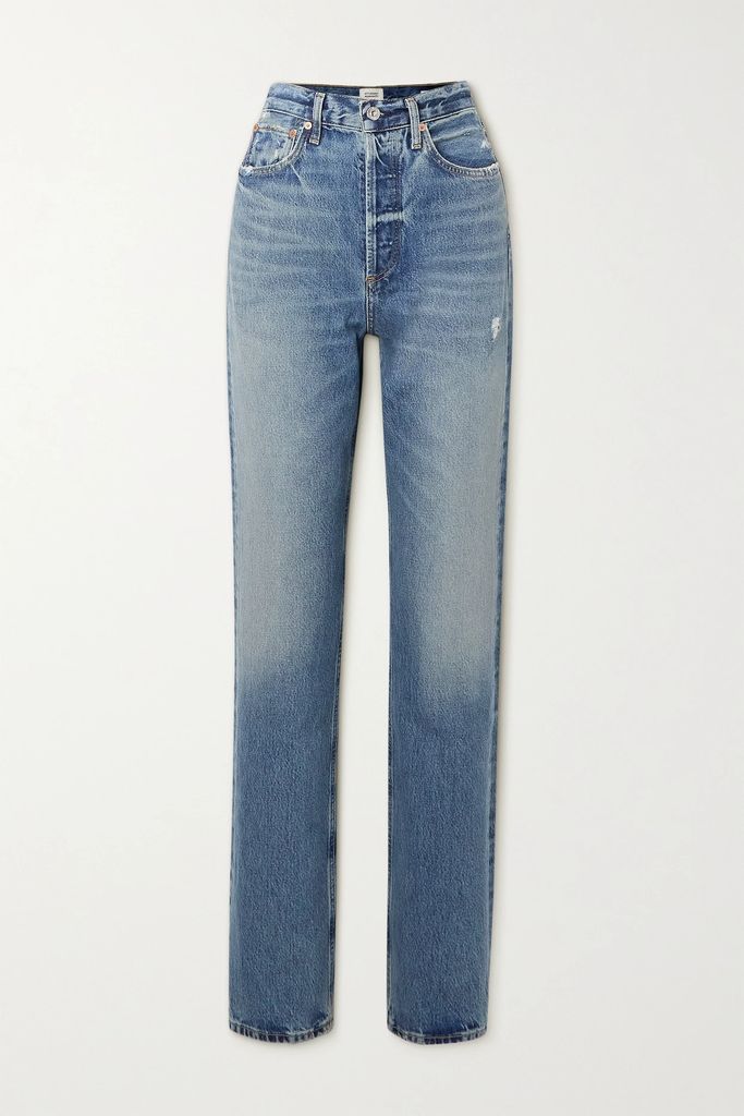 Eva High-rise Straight-leg Jeans - Blue