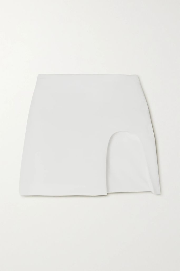 Crepe Mini Skirt - White