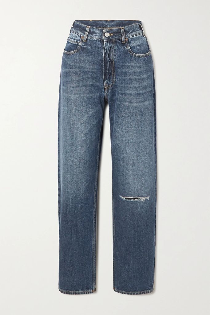 Juliette High-rise Straight-leg Jeans - Dark denim