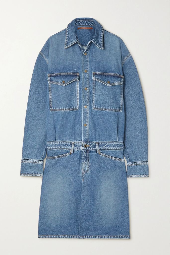 Araf Denim Shirt Dress - Blue