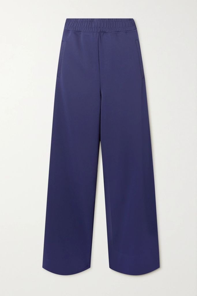 + Run Hany Embroidered Stretch-jersey Straight-leg Track Pants - Blue