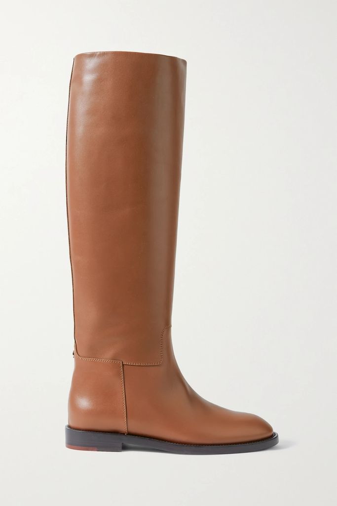Decker Leather Knee Boots - Tan
