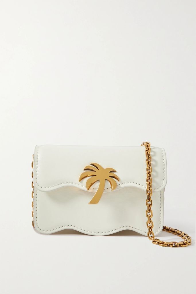 Palm Beach Leather Shoulder Bag - White