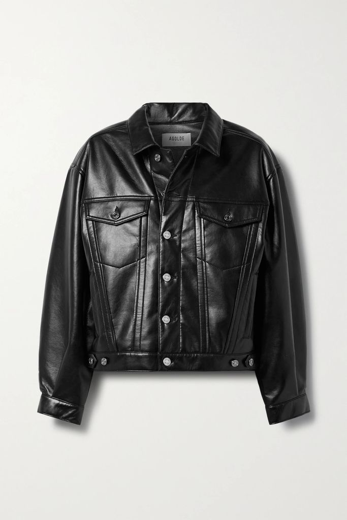 Charli Recycled Leather-blend Jacket - Black