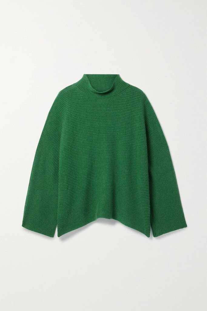 Fotini Ribbed Cashmere Sweater - Green