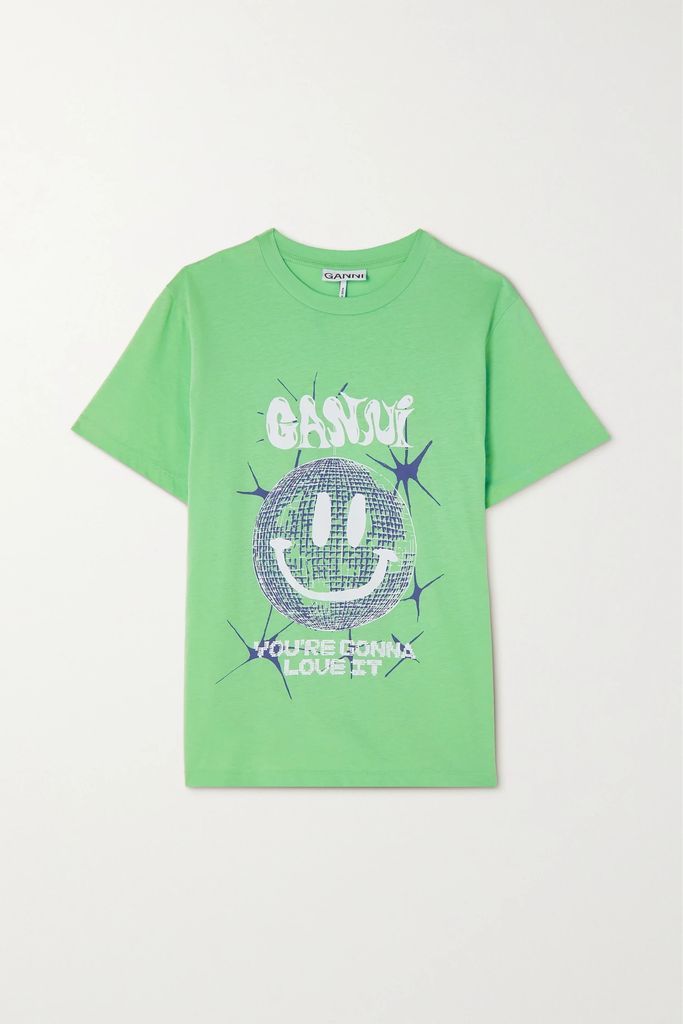 + Net Sustain Printed Organic Cotton-jersey T-shirt - Green