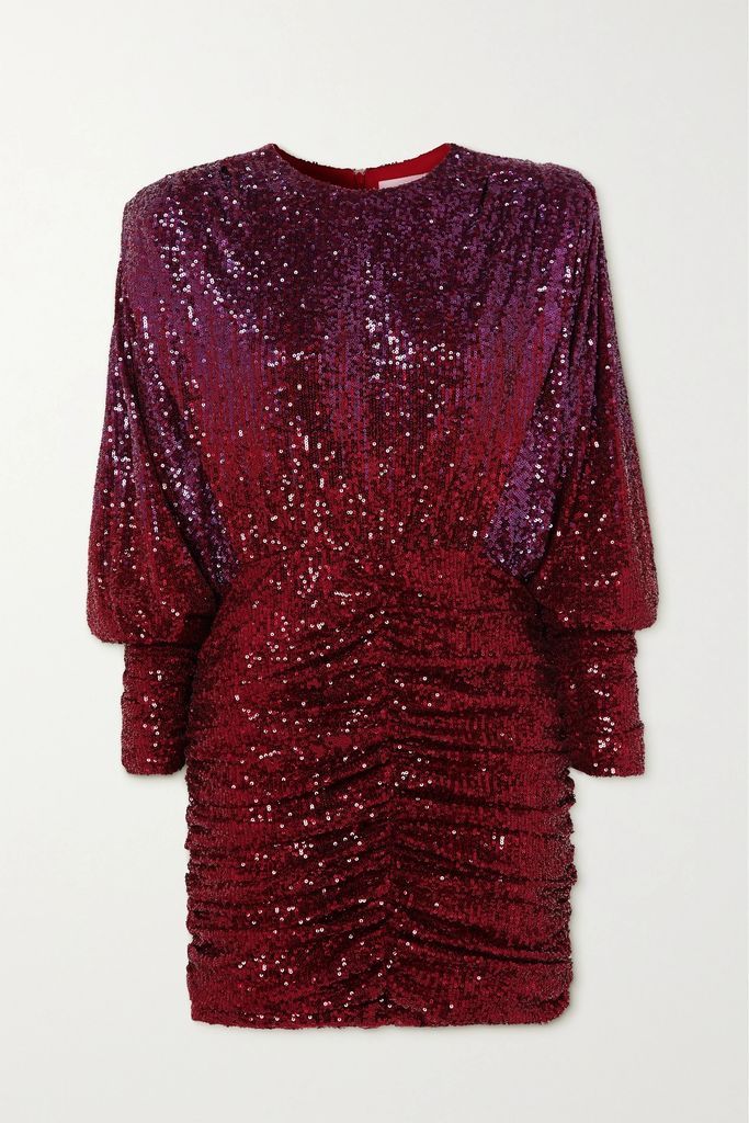 Nikita Ruched Sequined Stretch-jersey Mini Dress - Purple
