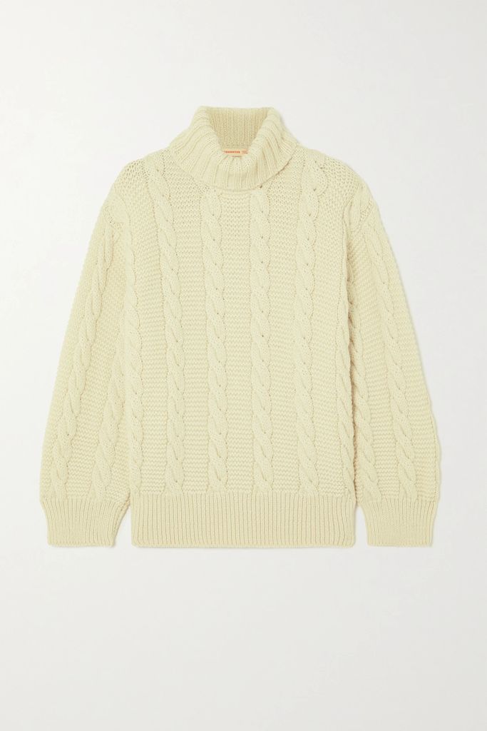 &Daughter - Cable-knit Merino Wool Turtleneck Sweater - Ecru