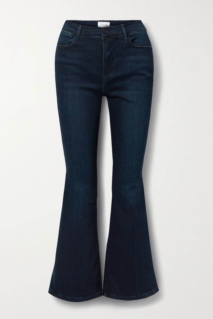 Le Pixie High-rise Flared Jeans - Dark denim