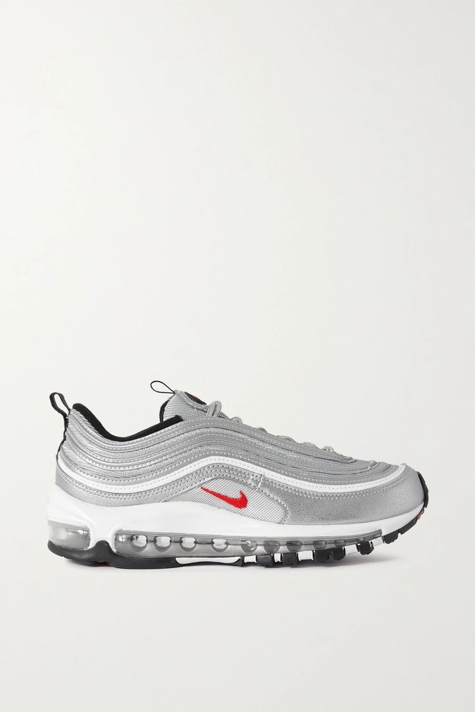 Air Max 97 Og Metallic Mesh And Faux Leather Sneakers - Silver