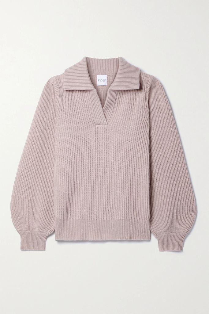 Viola Ribbed Wool And Cashmere-blend Sweater - Blush