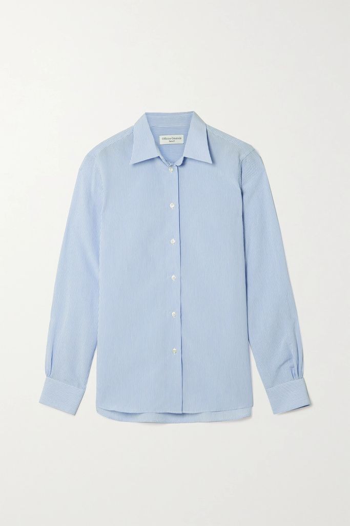 Colombe Striped Woven Shirt - Blue