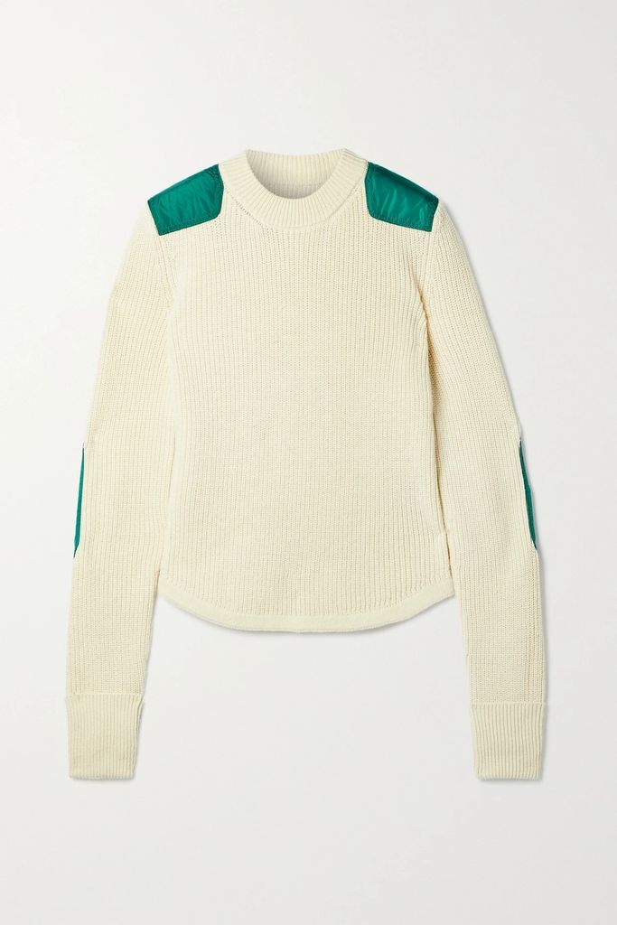 Derry Shell-trimmed Ribbed Wool-blend Sweater - Ecru