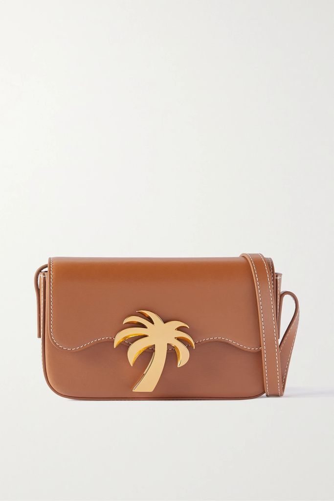 Palm Beach Leather Shoulder Bag - Brown