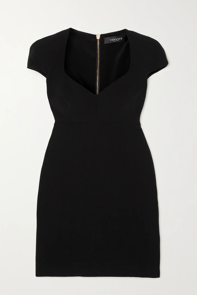 Stretch-crepe Mini Dress - Black