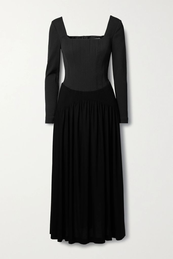 Crepe Maxi Dress - Black