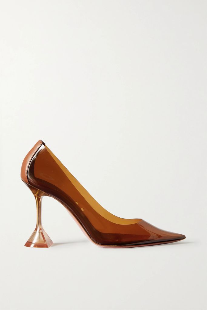 Ami Pvc And Leather Pumps - Brown