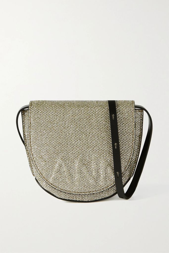 Banner Nano Metallic Recycled Canvas Shoulder Bag - Gold